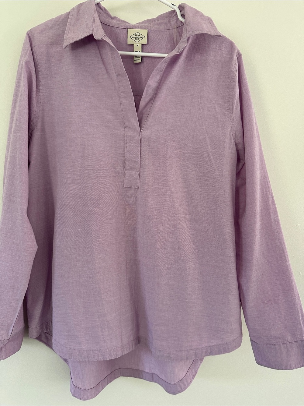 Caslon Lavender Split V-Neck Tunic Top
